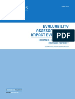 Evaluability Assessment For Impact Evaluation