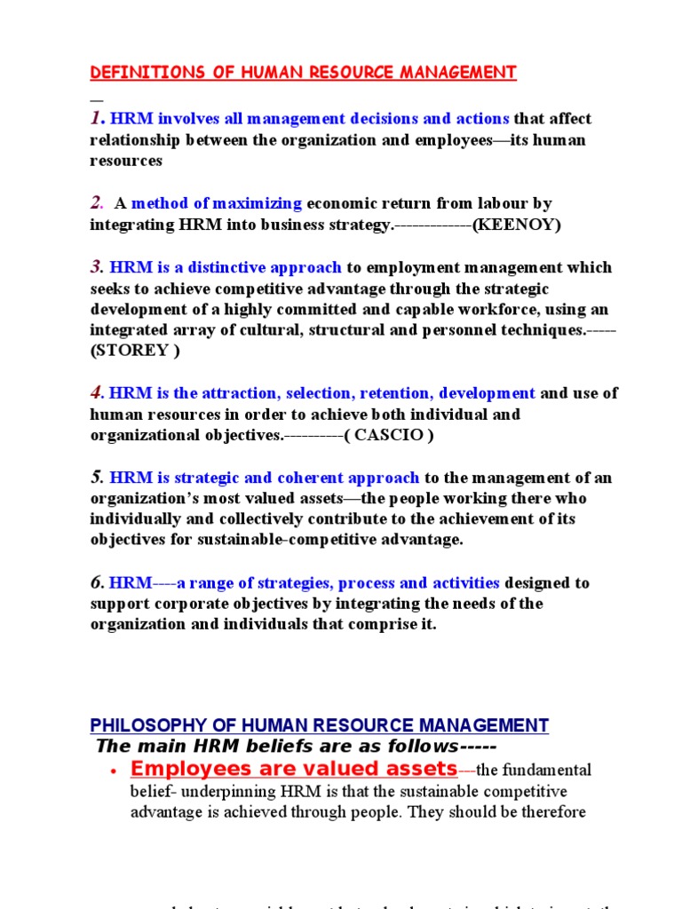 1.introduction To HRM | PDF | Human Resource Management | Human Resources