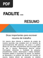 Como escrever resumo de trabalho