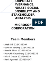 Corporate Governance at Microsoft Corporation