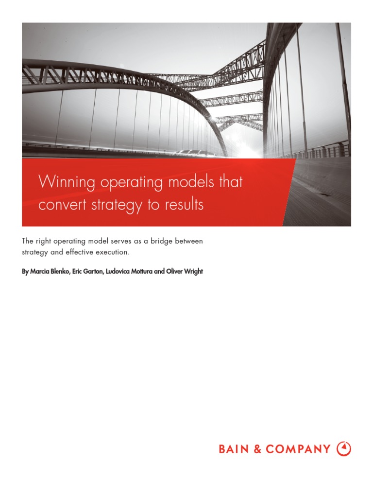 Winning Operating Models That Convert Strategy To Results | PDF ...