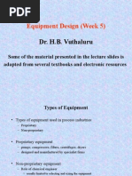 Equipment Design (Week 5) : Dr. H.B. Vuthaluru