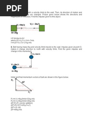 Impulse Worksheet And Answer Collision Velocity