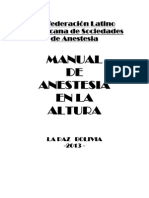 Manual de Anestesia en La Altura - Bolivia 2013