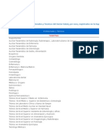 Profesionales y Técnicos Del Sector Salud Dic 2012