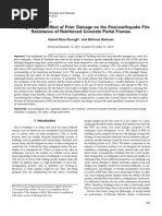 Effect of Prior Damage on the Post-earthquake Fire