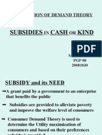 Subsidies in Cash or Kind