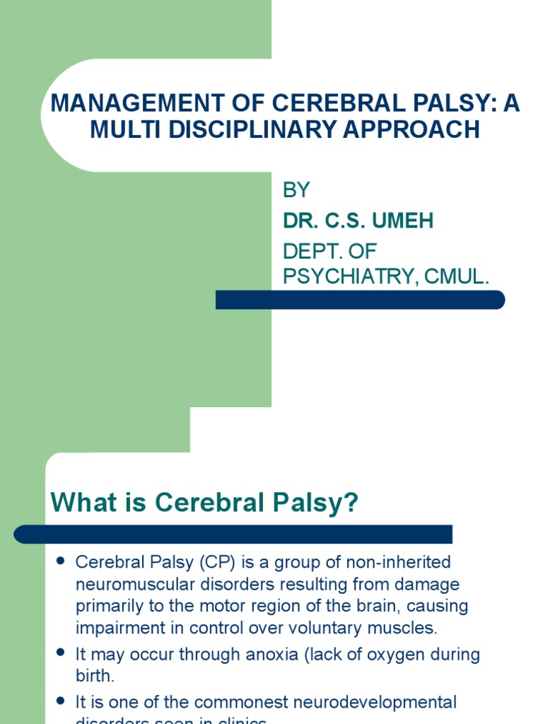 Cerebral Palsy Management Strategies | PDF | Cerebral Palsy | Nervous ...