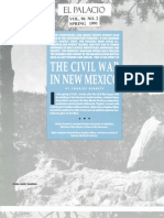 U.S. Civil War Campaign In New Mexico Territory 1862 EL PALACIO MAGAZINE Vol. 96, No. 2 Spring 1991