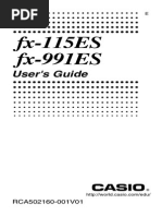 fx-115ES fx-991ES: User's Guide