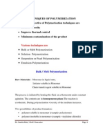 Polymerisation techniques