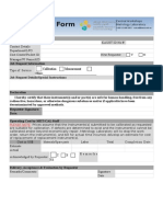 Job Request Form: Calibration Measurement Others