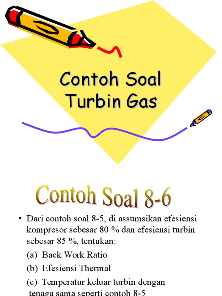 Contoh Soal Turbin Gas Siklus Sebenarnya