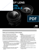 Canon Tilt Shift Lens User Manual