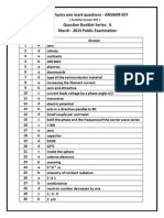 +2 Physics One Mark and Three Questions Answer Key - Mar-2015 BY B.Elangovan.