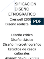 CLASIFICACION DISEÑO ETNOGRAFICO