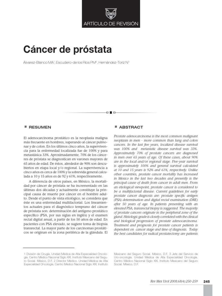 CA Prostata | Antígeno prostático específico | Cáncer de pulmón