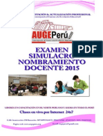 Equipo Docente de La i.e. Ricardo Palma Canas- Simulacro de Nombramiento Docente 2015 - Material de Augeperu