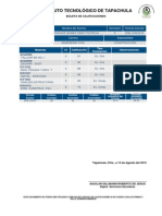 Instituto Tecnológico de Tapachula: No. Control S.E.P. Nombre Del Alumno Semestre Periodo Escolar