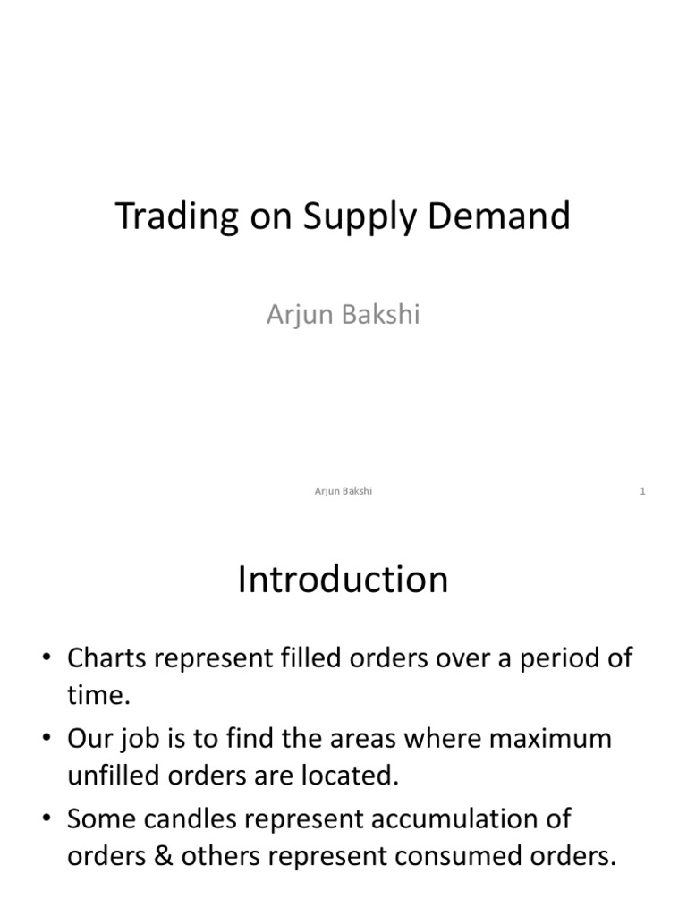 Trading On Supply Demand 1 Economic Equilibrium Demand - 