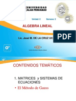 Semana2_Sistema de Ecuaciones Lineales-Metodo de Gauss