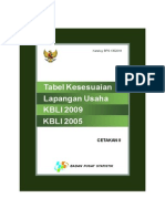 Tabel Kesesuaian KBLI 2009 2005 II