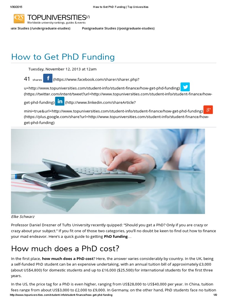 How to Get PhD Funding | Doctor Of Philosophy | Academia