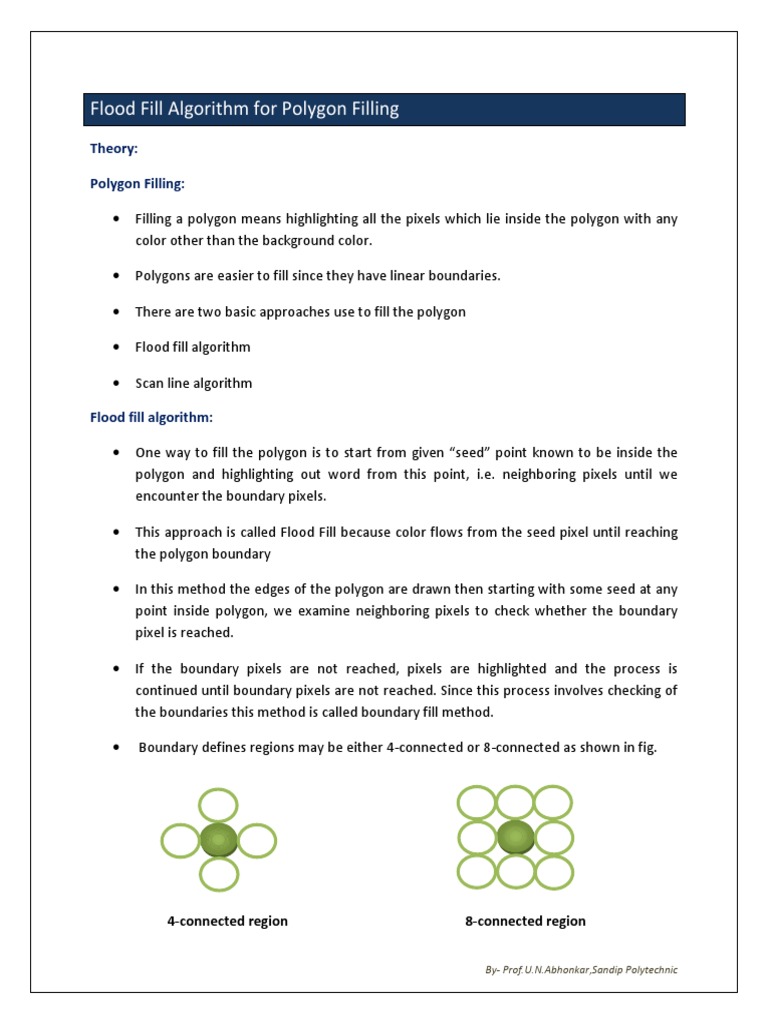Flood Fill Algorithm for Polygon Filling | PDF | Theoretical Computer ...