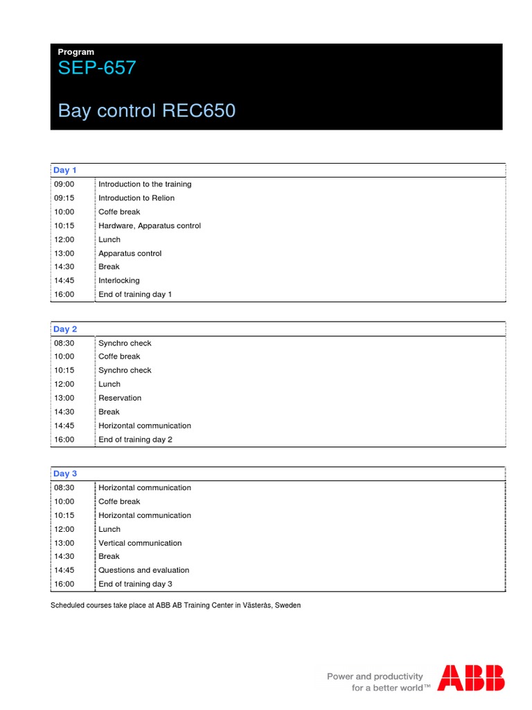 SEP-657 Training Program Overview | PDF