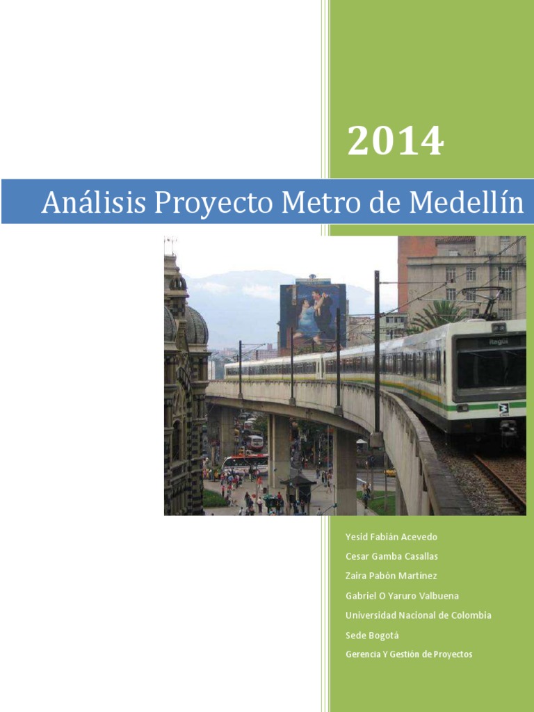 Proyecto Metro Del Valle de Aburrá | PDF | Transporte | Tránsito rápido