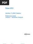Patran 2010 Interface To MSC Nastran Preference Guide Volume 1