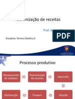 Padrniza o de Receitas PDF