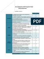 Ficha de Evaluación Autoevaluación Proyecto