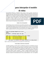 Consejos para Interpolar El Modelo de Mina