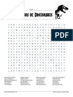 Sopa Letras Dinosaurios Dificil PDF
