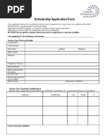 Scholarship Application Form