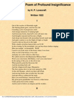 H. P. Lovecraft - Waste Paper - A Poem of Profound Insignificance