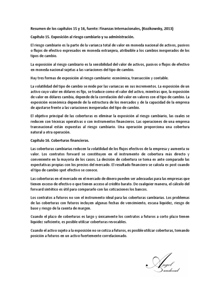 Resumen Del Libro Finanzas Internacionales | PDF | Tipo de cambio ...