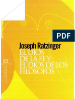 Ratzinger Joseph - El Dios de La Fe Y El Dios de Los Filosofos