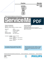 Service Manual: Cucina Blender HR 1739 /CB