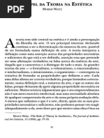 O Papel Da Teoria Na Estetica - Em O Que E - Morris Weitz