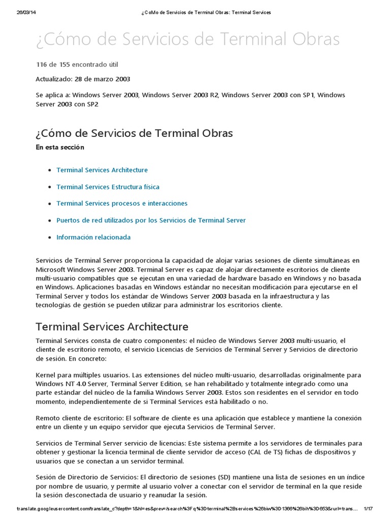 de Servicios de Terminal Obras_ Terminal Services PDF