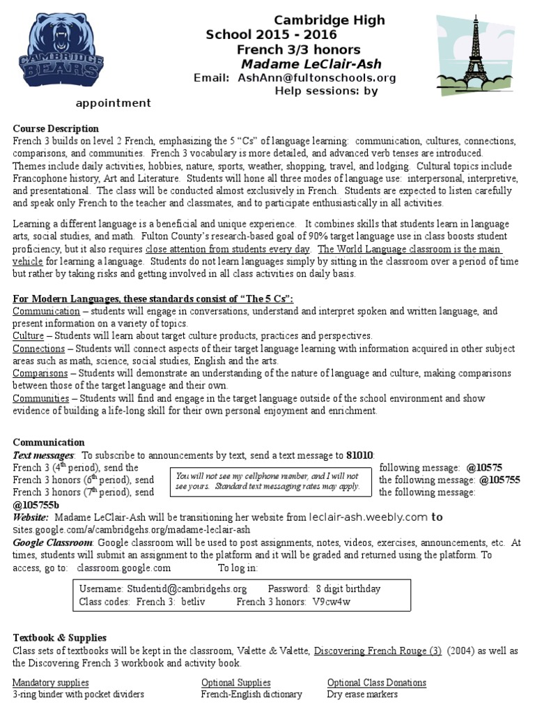 French grammar worksheets with answers picture