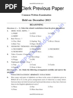 IBPS Clerk Sample Question Paper