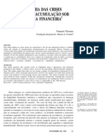 As crises no regime de acumulação sob dominância financeira