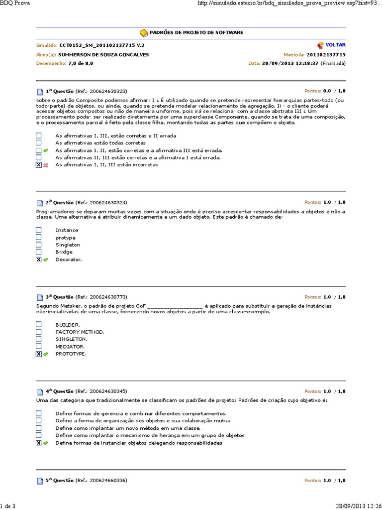 Padrões de Projeto de Software em Java | PDF | Padrão de design de ...