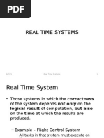 Real Time Systems and Algorithms