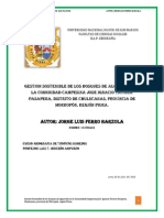 Gestion Sostenible de Los Bosques de Algarrobo en La Comunidad Campesina Jose Ignacio Tavara Pasapera, Distrito de Chulucanas, Provincia de Morropón, Región Piura.