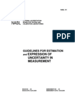NABL 141 - Guidelines For Estimation and Expression of Uncertainty in Measurement