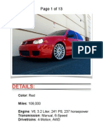 2004 VW R32 Red W/ 106k